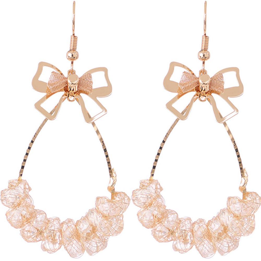 Fashion Elegant Pendant Long Alloy Woman Earring Jewelry(Golden CHB 595)