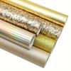 1 Set, Consisting of 6 Pieces of Artificial Leather Sheets with a Concave-convex Texture. It Is a Gold Series Leather Set (6 Pieces Per Set)