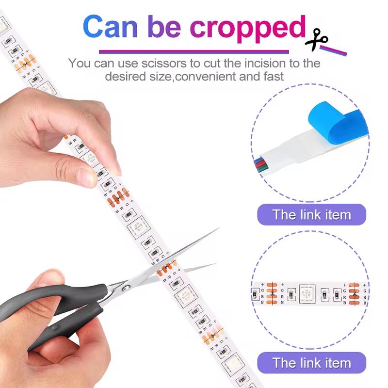 1/3/5M LED Strip Light Color Changing 5050 RGB USB Flexible Lights with 24 Keys FOR Children Gaming Room Home Party TV Backlight