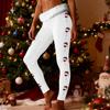 Women's Fashion Casual Fleece-Lined Patchwork Print Straight-Leg Pants