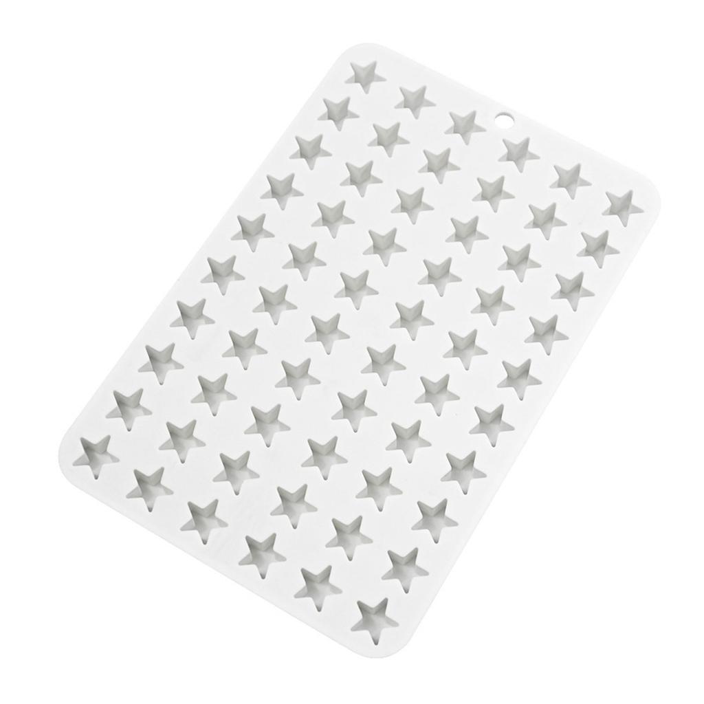 60-Cavity Star Shape Silicone Mold Fondant Chocolate Mould DIY Cake Dessert Mould Kitchen Baking DIY Supplies Nonstick