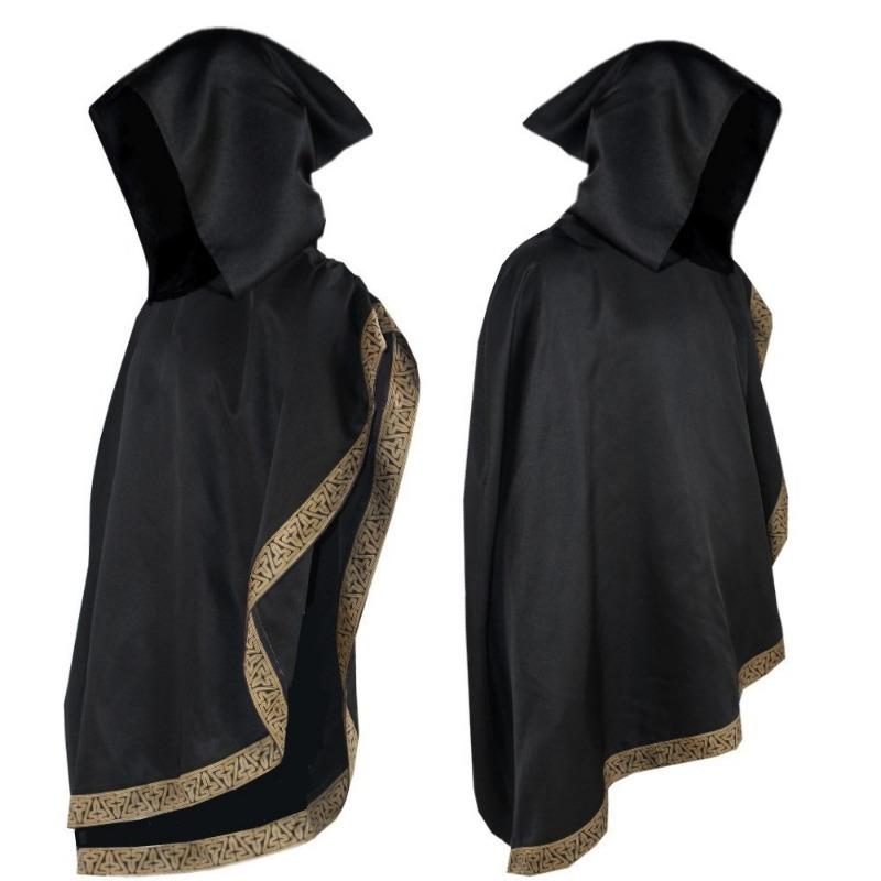 

Хэллоуин, плащ с капюшоном, мужской костюм XXXL чёрный