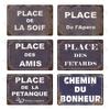 Place Des Aperos Plaque Metall Vintage Französisch Retro Metall Zinn Zeichen Bar Pub Club Wand Dekor Eisen Malerei Dekorative platte
