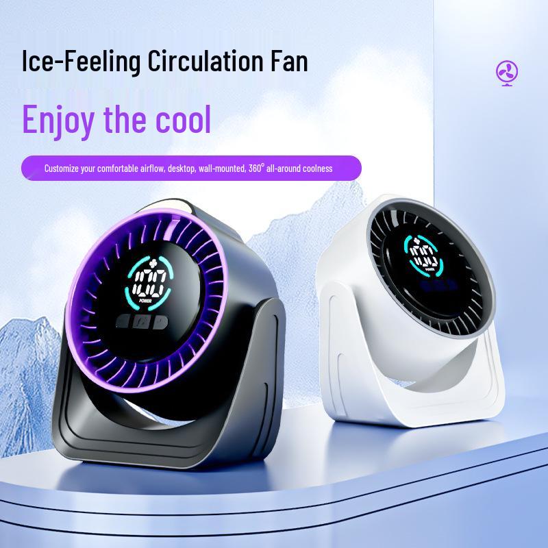 2026 USB Rechargeable Transparent Desktop Fan - Silent, 100-Speed, Compact Design