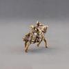 Brass Mulan Riding Horse Figurines Small Ornaments Pure Brass Statue Desk Decor Animal Home Decor