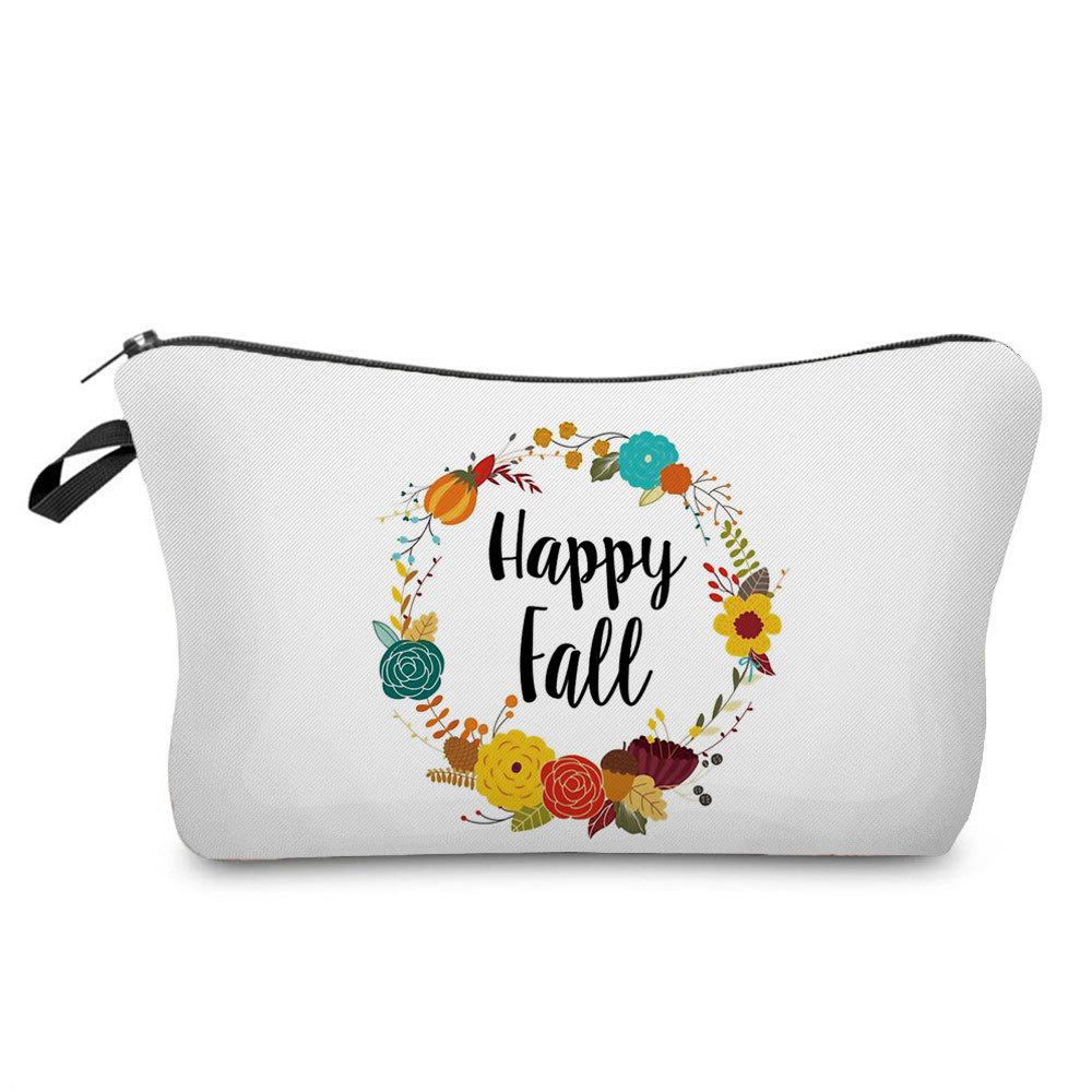 Women Flower Print Cosmetic Bag Toiletries Organize Travel Storage Case 6778