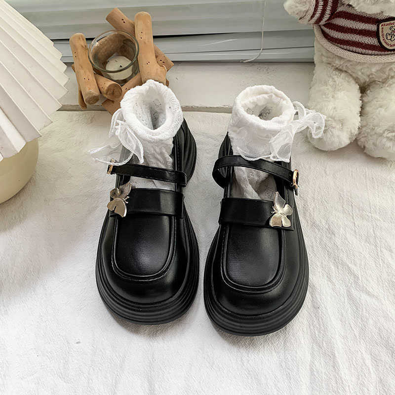 Sweet and cool Mary Jane shoes women's 2025 autumn platform retro loafers versatile jk British college style small leather shoes