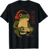 Japanese Gamer Frog Art Funny Vintage Gaming T‑Shirt