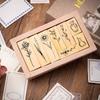 Vintage Wood Plant Stamp Set For Scrapbooking And Journaling Creative Decor