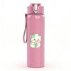 1PC Cute Sheep Repeat Pattern 750ml Color Plastic Sports Water Bottle Leakproof Flip Straw Lid Suitable for Sports Office Home Use