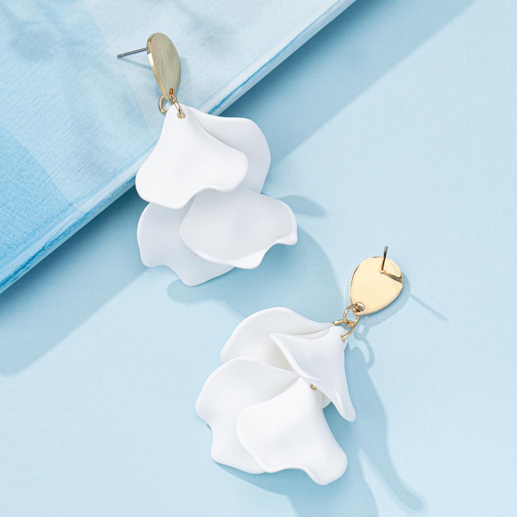 Bohemian Colorful Flower Earrings for Women  Petal Pendant Earrings Party Drop Earrrings Jewelry Y2k Accessories Bijoux