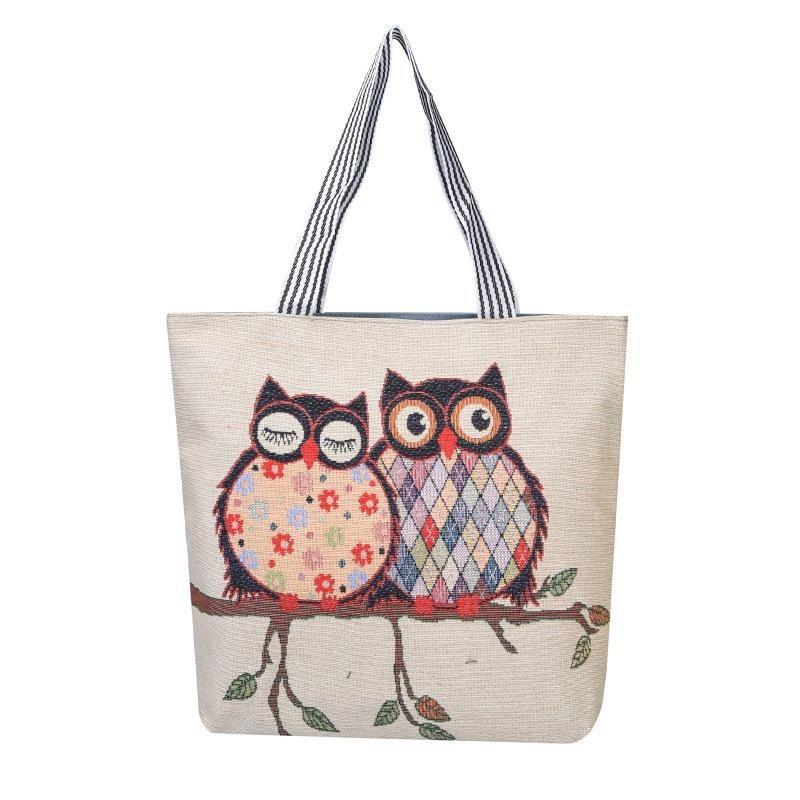 Embroidered Fashion Bag Simple Single-shoulder Bag Hand-held Women's Bag Large-capacity Shopping Bag