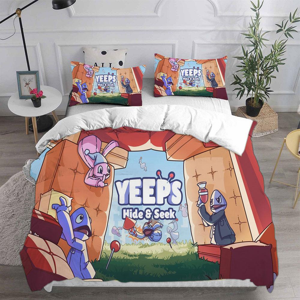 Game Yeeps: Hide and Seek Bedding Sets Bed Cover Comforter Duvet Cover Pillow Case 2-3 Pieces Sets Kids Adult Bedroom Decoration
