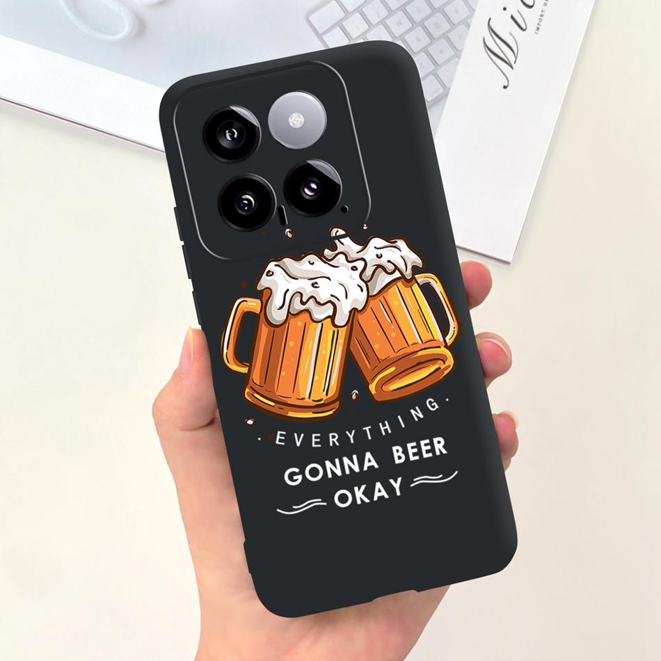 For Xiaomi 14 Phone Case Xiaomi Mi 14 5G Mi14 2024 Cute Cat Cartoon Jelly Silicon Soft Protective Back Cover