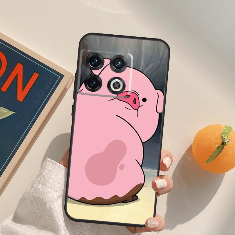 Cartoon Pig Case For OnePlus 13R 12R 10R 13T 10T 11 12 13 15 OnePlus Nord 5 CE 2 3 4 Lite N20 N30 Cover