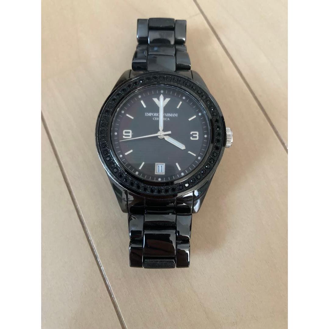 Used EMPORIO ARMANI Men s Watch AR-1423 CERAMICA