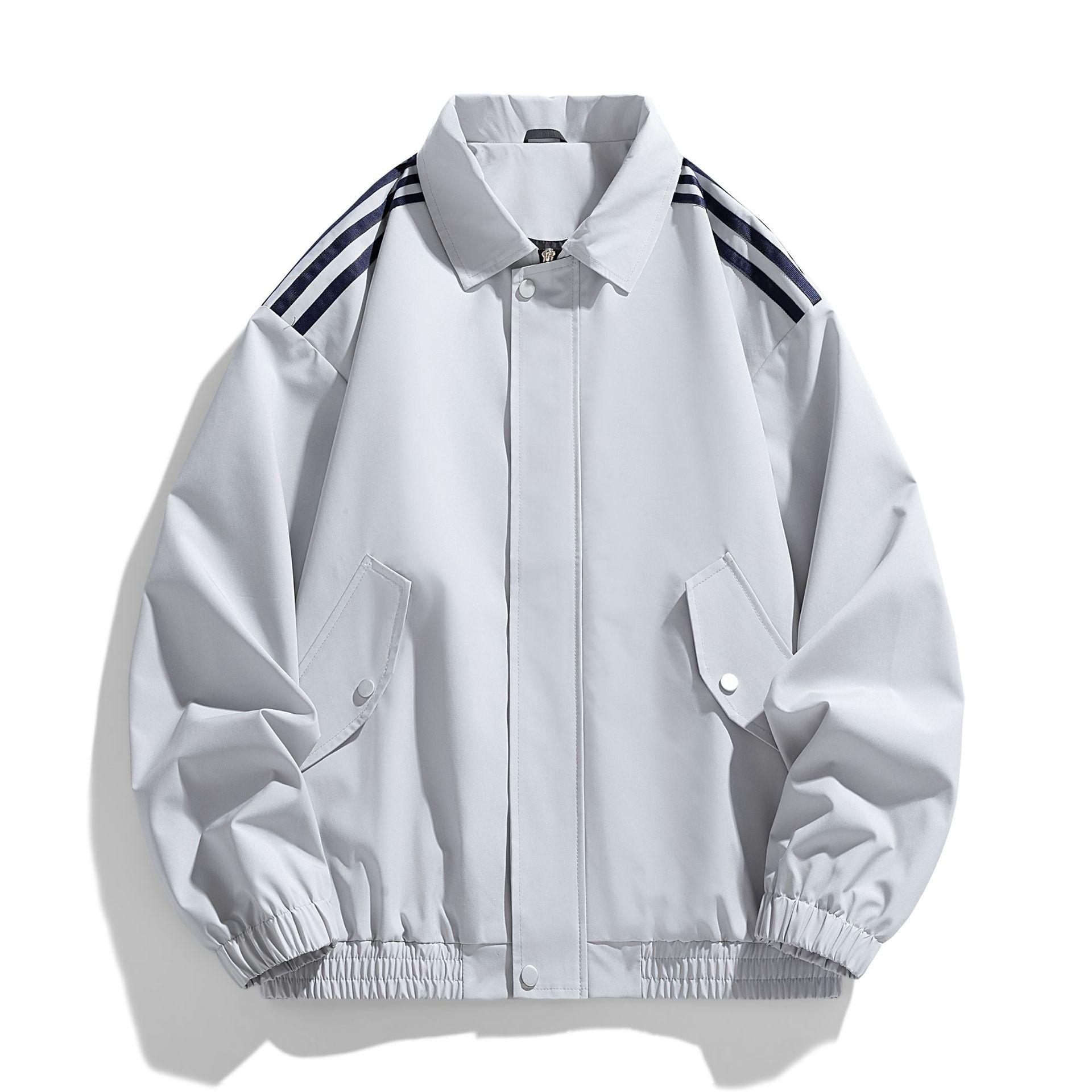 

Весенне-осенняя мужская куртка с лацканами Three Bars Loose Корейская версия Повседневная куртка Loose XXXXL