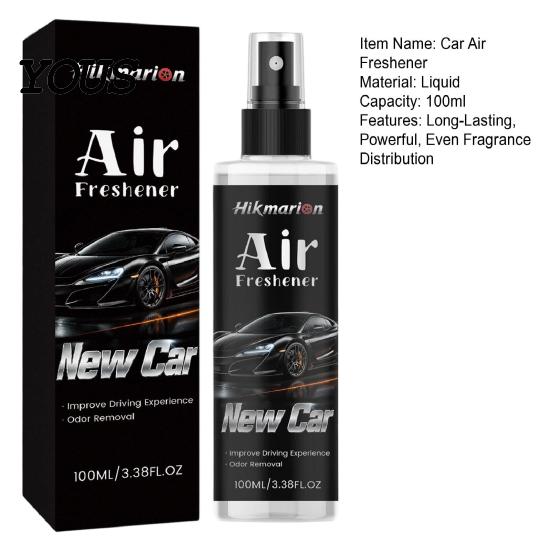 Smoke Odor Eliminator Car Air Freshener Spray, New Scent for Automotive Purifier Food Pet, 100ml Fresh Fragrance Vehicle Interior, Portable