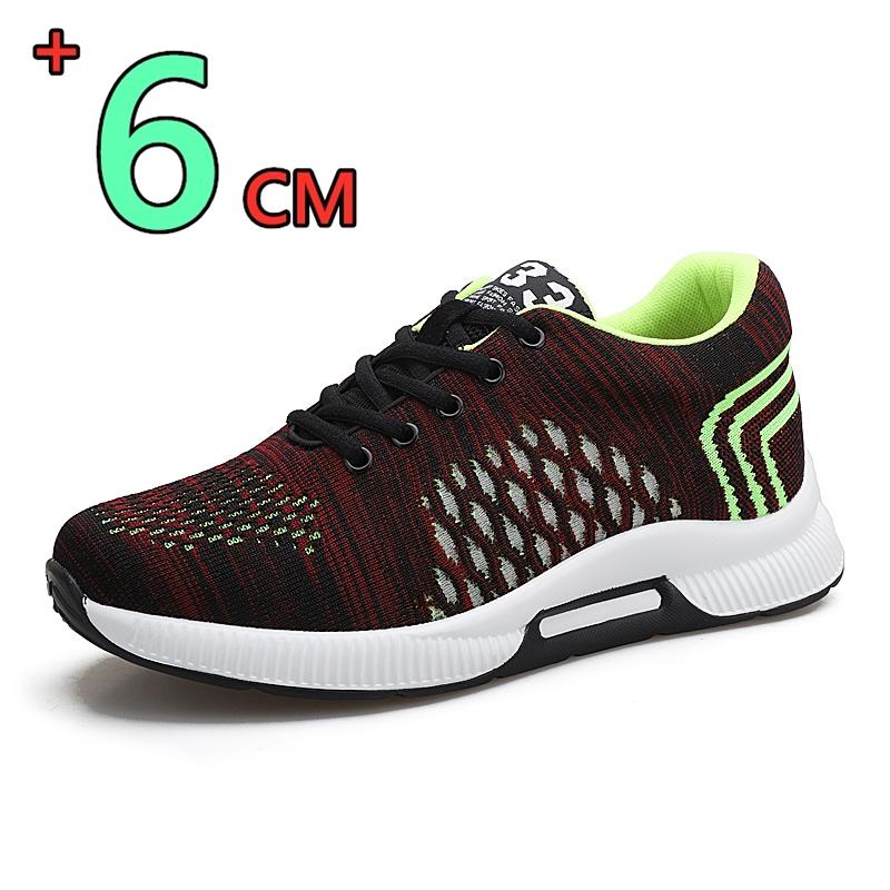 Herren Casual Lift Sneaker Sommer Versteckte Absätze Elevator Schuhe Bequeme Atmungsaktive Erhöhungsschuhe Für 6CM Sportliche Größere Schuhe