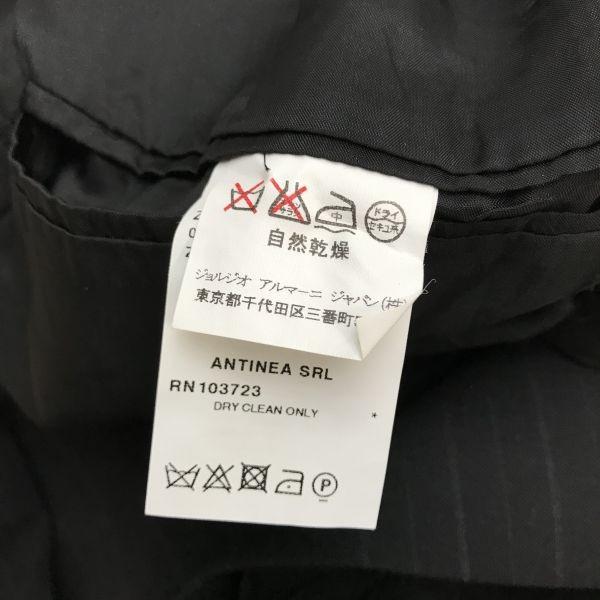 EMPORIO ARMANI Tailored Jacket Black Stripe Size 50 (Men’s L) Japan Official(USED)