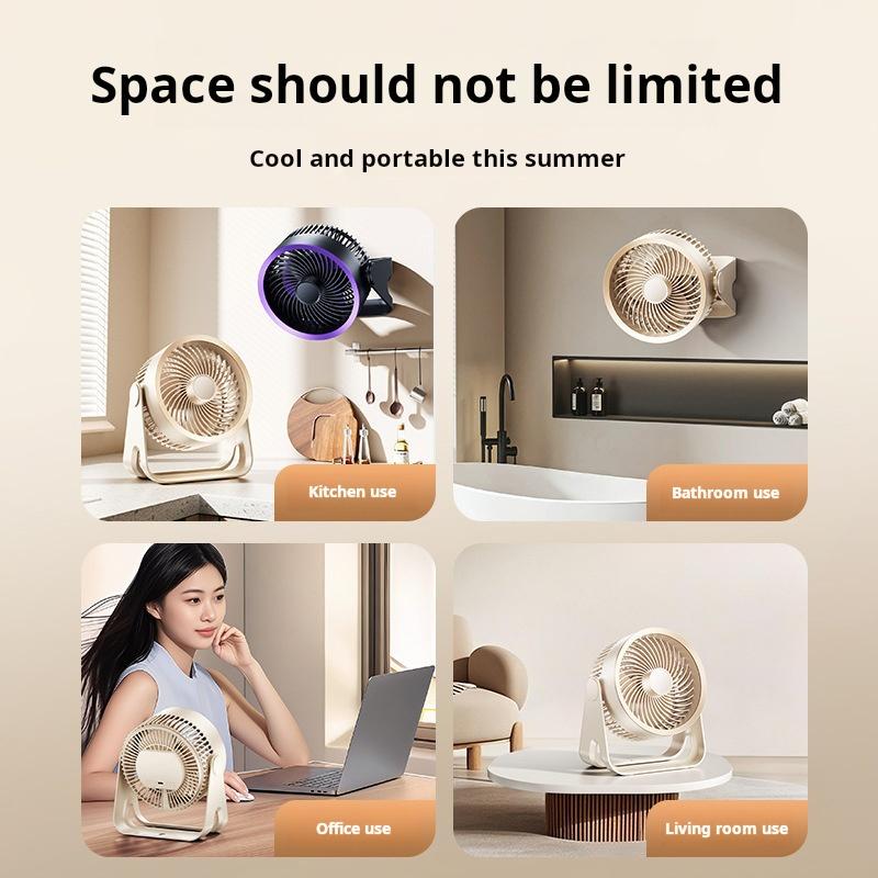 Multifunctional Electric Fan Wireless Portable Air Circulator Fan 4000mah Desktop Wall Ceiling Air Cooling Home Quiet Ventilator