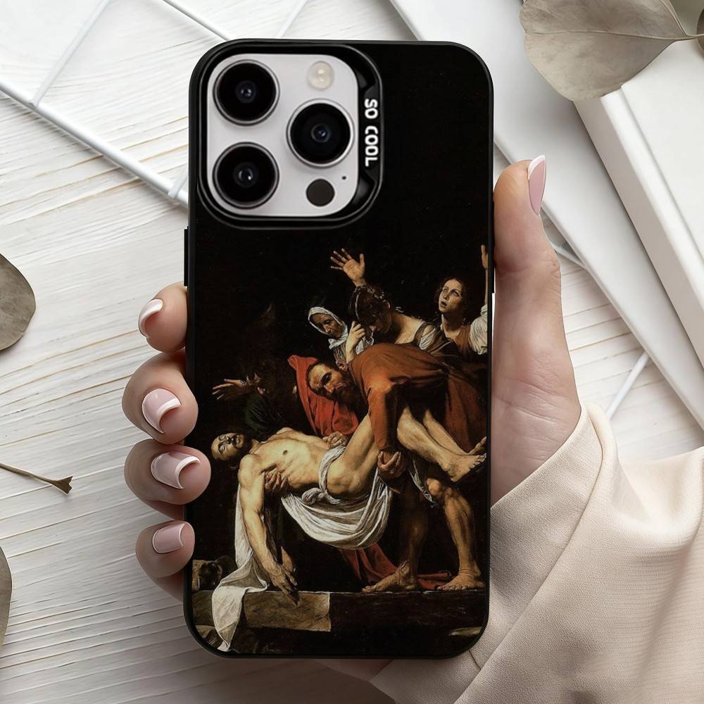

C-Caravaggio-O P-Painting-G Phone Case For iPhone17,16,15,14,13,12,11 Plus,Pro Max Black Candy Silver Plated Cover iPhone12