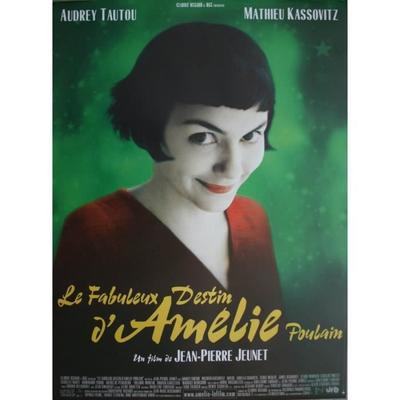 Cinema Poster - AMÉLIE - Small Size 53x40cm - Rolled - Vintage - Red