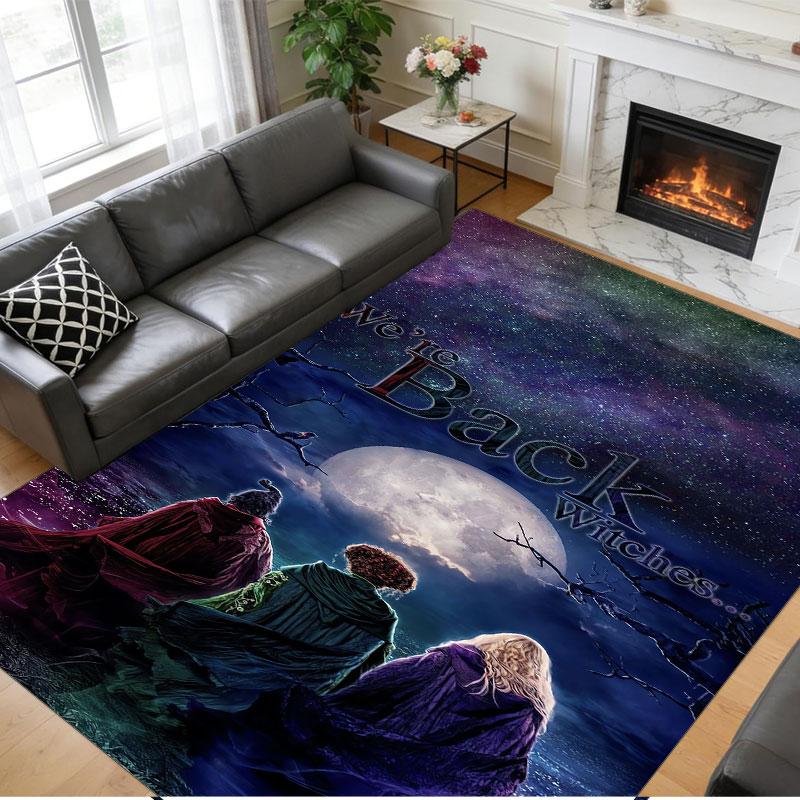 Crystal Velvet Rug Soft Non Slip Indoor Floor Mat Home DecorHocus Pocus Sanderson Sisters