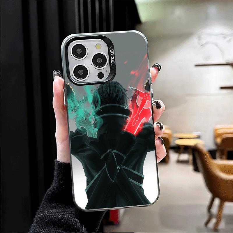 

Sword Art Online Kirito Shockproof Phone Case for iPhone 17 Air 16 16E 15 Pro Max 14 Plus 13 Mini 12 Back Cover Anti Fall Fundas iPhone 14 Pro