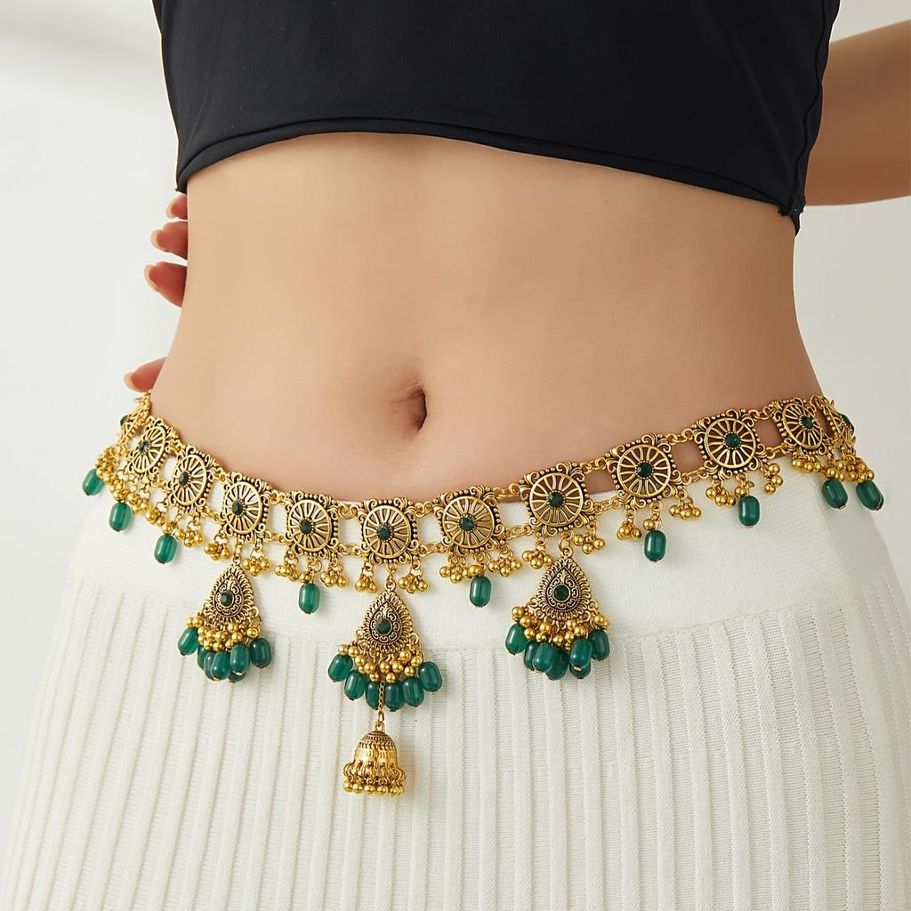 1pcs Bohemian Fashion Multi Colored Tassel Belt, Elegant and Durable Gold Decoration, Layered Tassel Design, Daily Stage and Festival Accessories