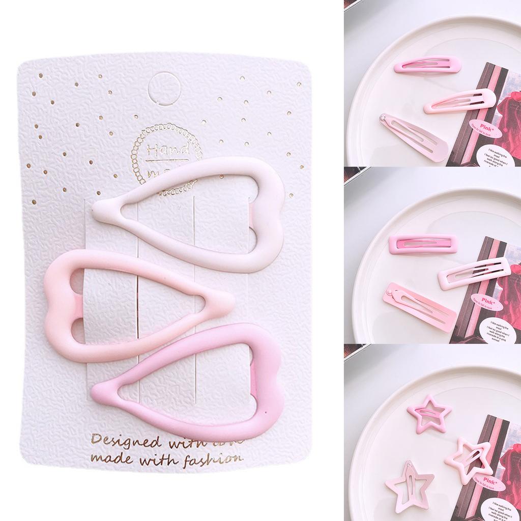 Agrafe de păr în formă de inimă/stea/pătrat Agrafe de păr pătrate cu stea cu inimă Agrafe de păr pentru fetițe