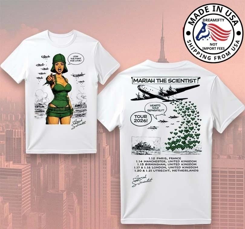 

Mariah The Scientist Tour 2026 Concert Unisex TShirt Full Size CO010 Unisex T-Shirt XXXL