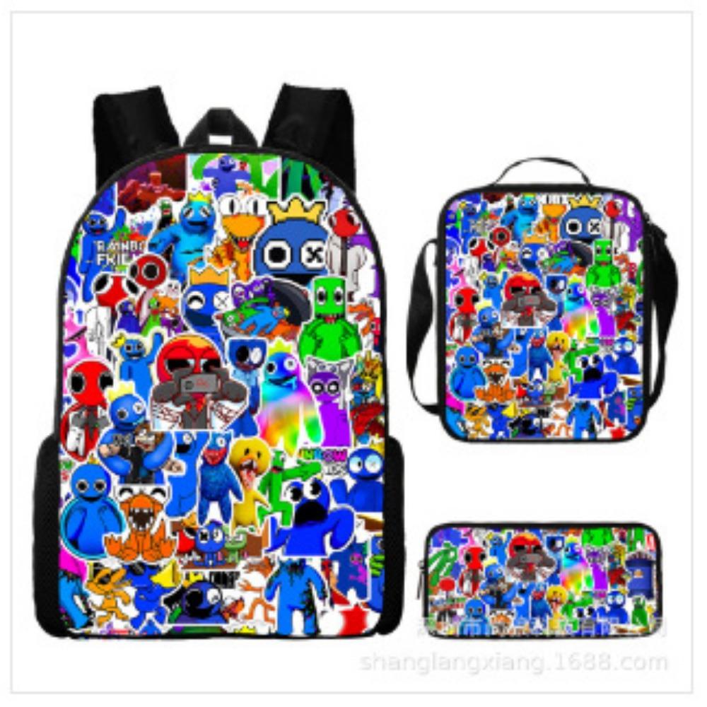 School Season New Rainbow Friends Man Backpack Handheld Lunch Bag Student School Bag 3rd Grade