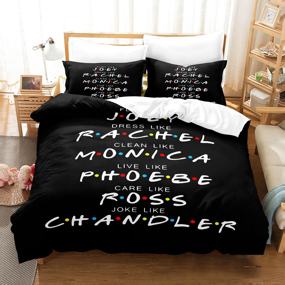Friends Tv Show Comedy Style Bedding Set Boys Girls Twin Queen Size Duvet Cover Pillowcase Bed Kids Adult Home Textileextile