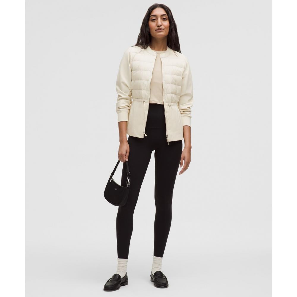 Lululemon Down Filled Cinch Waist Jacket Light Ivory