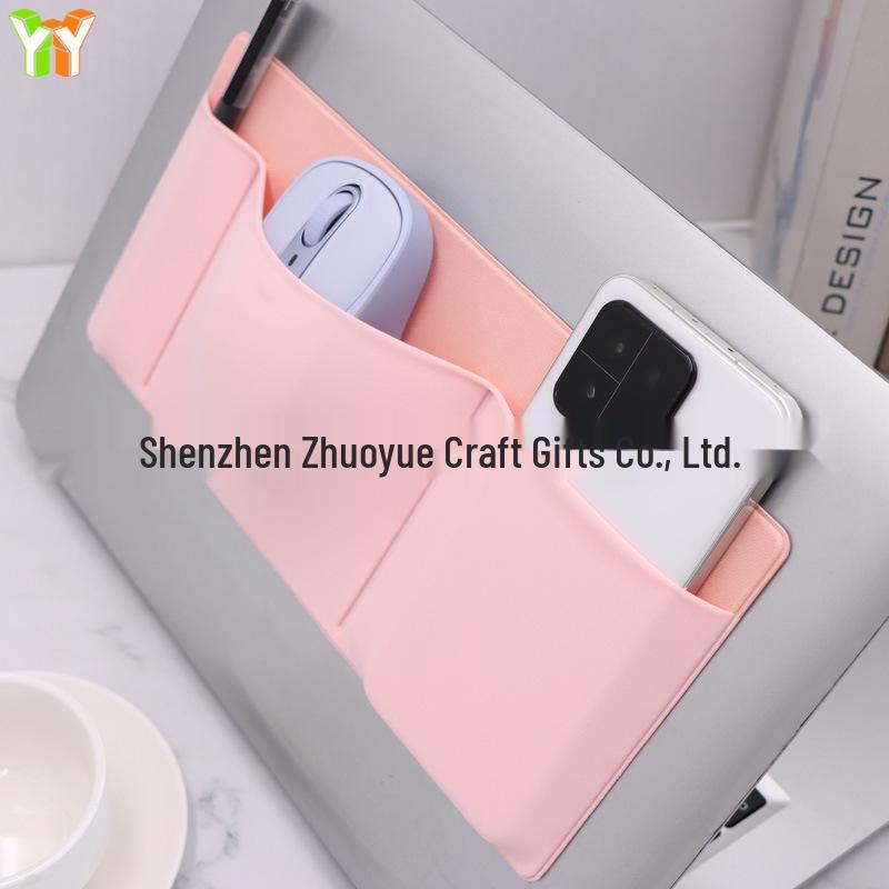 Multi-Pocket Adhesive Notebook Storage Bag for MacBook and Leica Mouse