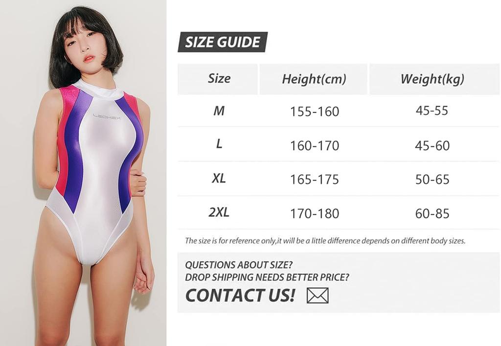 Classic Leotard with Back Racing Competitive School Gym Cosplay Costume Quality L White [LEOHEX] Revival! Zipper, Swimwear, Swimsuit, Swimsuit,