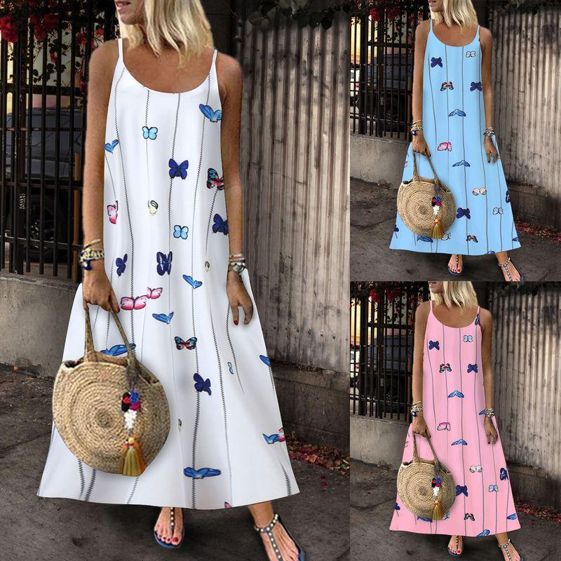 European Station Retro Slimming A- Line Dress with Strap