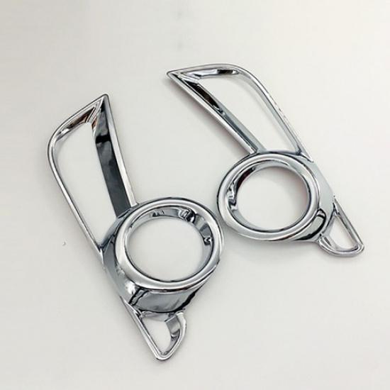 2PCS Front Fog Light Lamp Cover Trim Chrome For Toyota Highlander 2017 2018