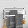 White Aluminum Bathroom Towel Rod Wall-mounted Toilet Towel Storage Rack 1/2/3 Layer Rod Towel Rack Bathroom Hardware 30-50cm