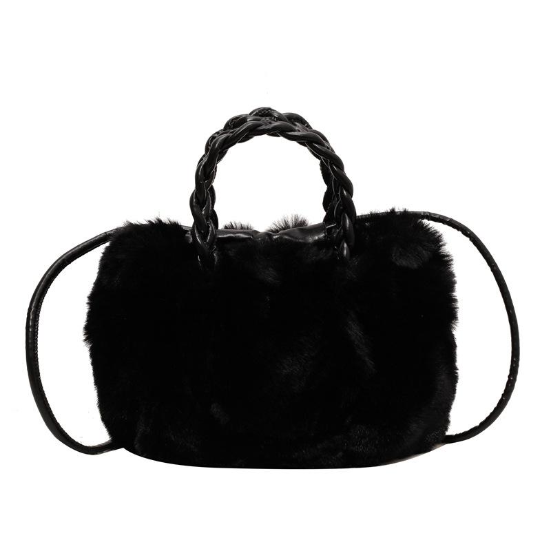Sweet and Cute Plush Cloud Bag Women's 2026 Autumn New Niche Design Fashionable Shoulder Messenger Bag