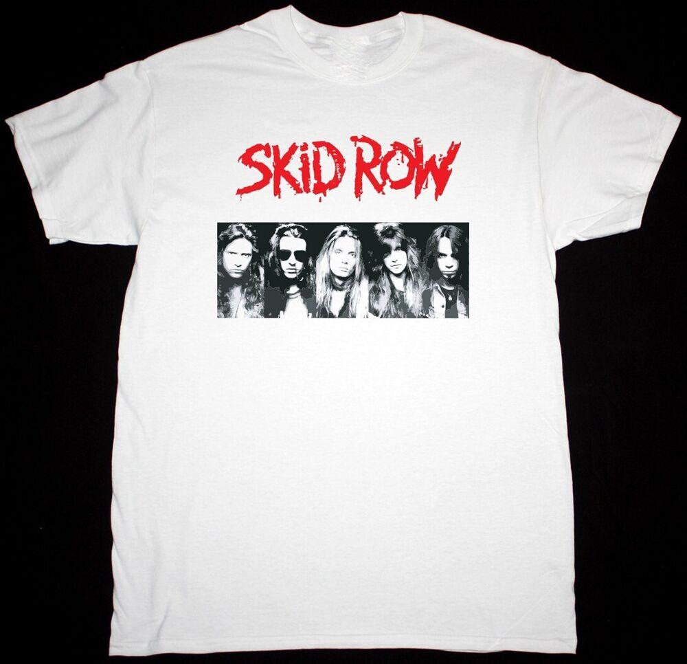 Vintage SKID ROW PHOTO BAND Cotton White Unisex S-234XL T-Shirt ZN121 Unisex T-Shirt XXXXL