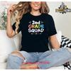 Teacher Shirt 2nd Grade Squad T Vintage Streetwear Casual Stretched Graphic Versatile Top For Everyday Wear Breathable