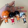 8ks/Sada Anime Haikyu Klíčenka s figurkou Kenma Kozume Shoyo Hinata Verze Přívěsek na tašku Loutkavolejbalový Junior Klíčenka Hračky Dárek Q Kulatá Senzorická