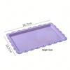 Rectangular Plastic Dessert Plate - Ideal for Fruits, Mousse, Pastries, Cookies, and Snacks