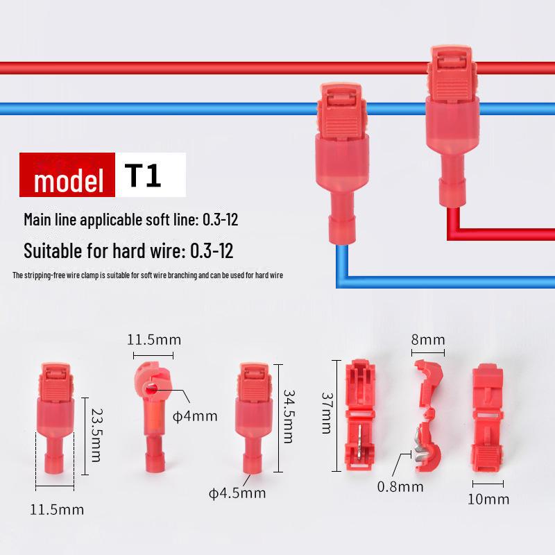 Draht Schnellverbindungs-Klemmenclip: T1T2T3T Typ