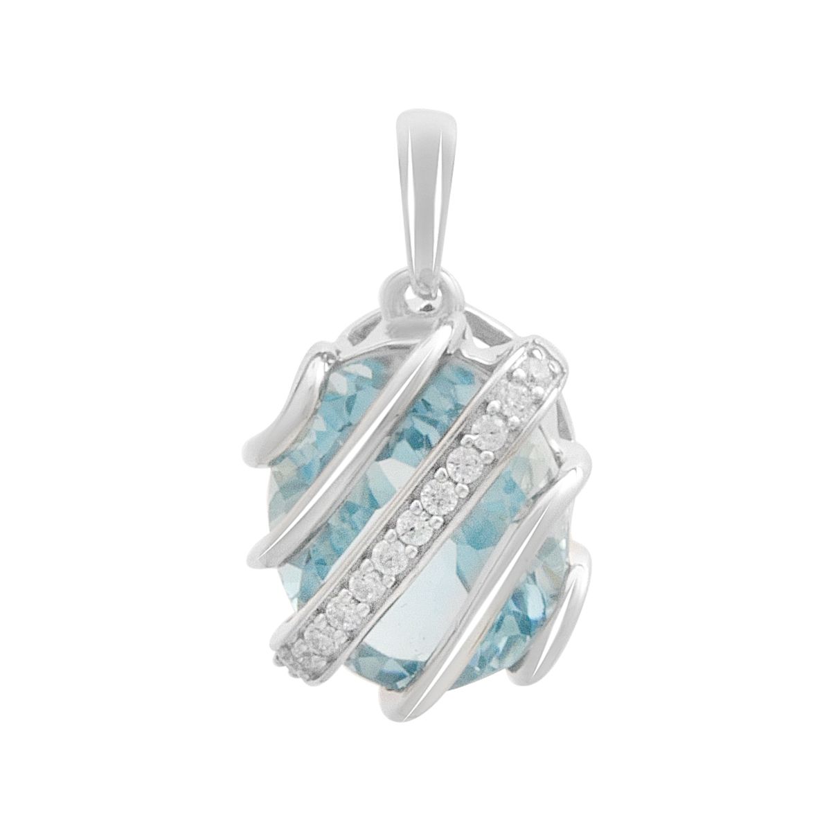 

Срібна підвіска з топазом 5.88ct (2179696) небо синє світло кольору