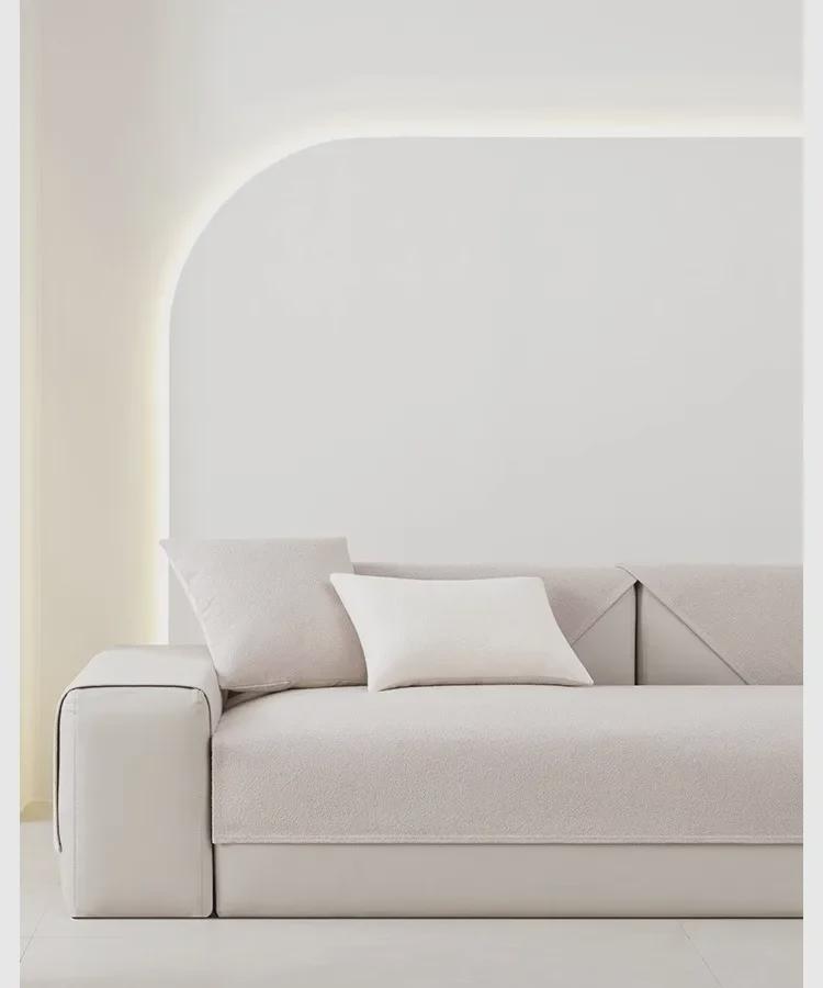 Universal Velvet Sofa Cushion: Non-Slip, Modern Seat and Backrest Cover for All Seasons.