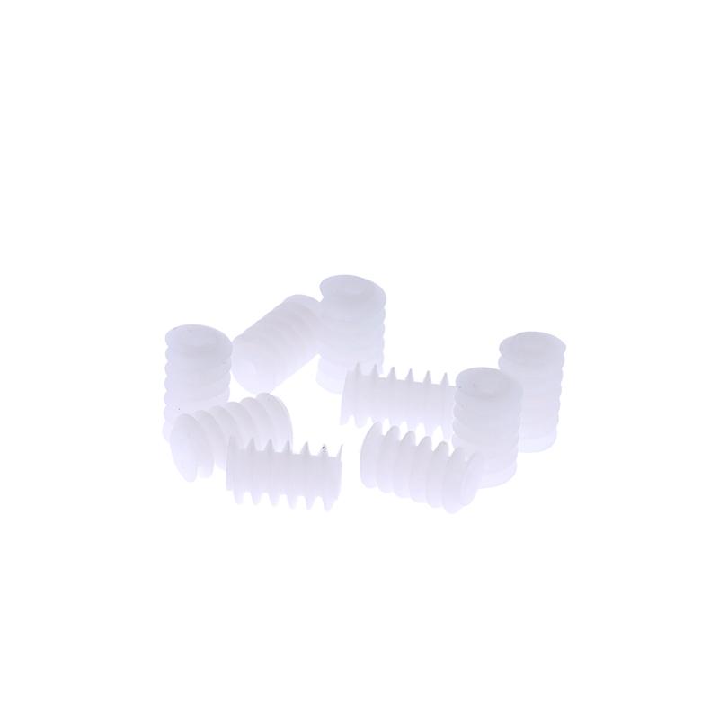 10Pcs/Lot White Right Hand Plastic 6*10 (2A) Worm Turbine 0.5 Module Reduction Gears Diy Model Parts