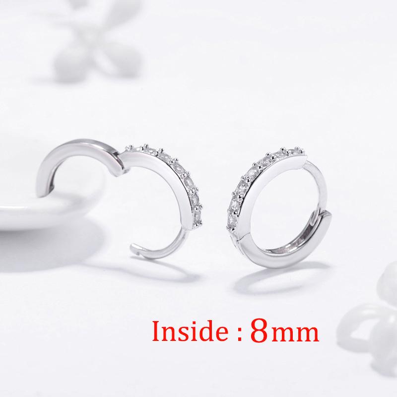 Minimal Girl's Small Hoop Earrings Mini Round Circle Earring Zircon Tiny Huggies Piercing Earing Trendy Jewelry Thin Hoops